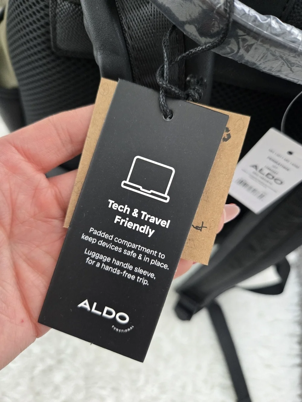 Aldo Perikathhx Unisex Backpack. Olive Black. New.